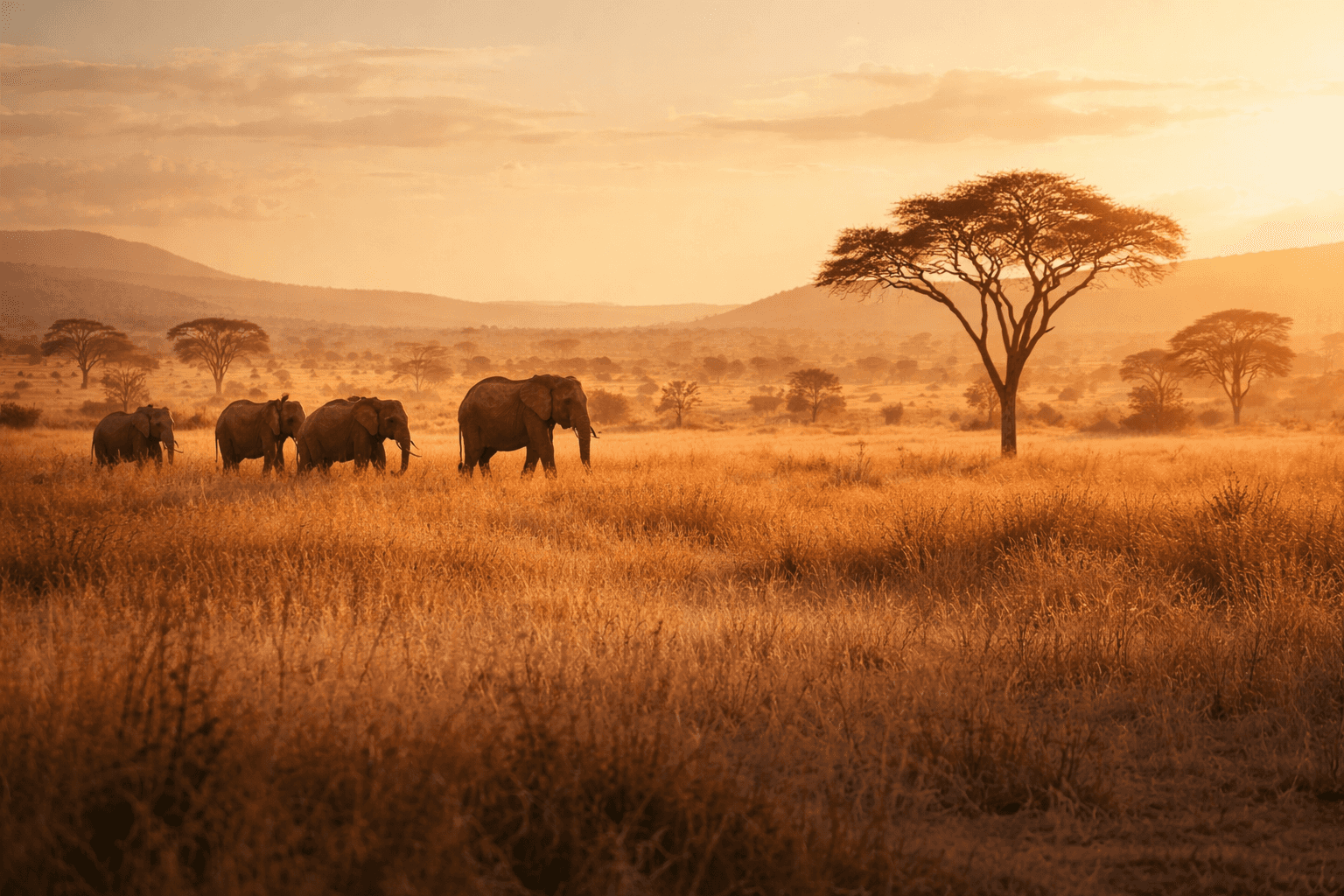 Luxury African safari landscape