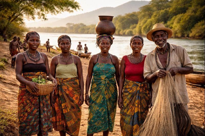 Goba Tibe in tradisional outfits